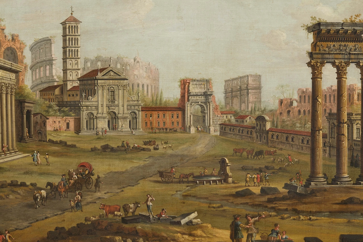 Veduta di Campovaccino, il Foro Romano